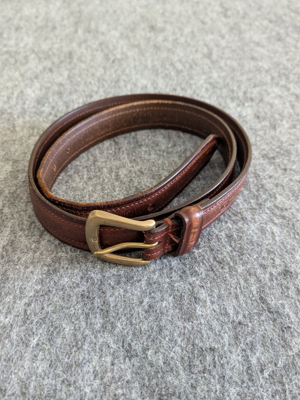 Vintage Ralph Lauren Chaps Mens Leather Belt Brown Made In Argentina Size 38